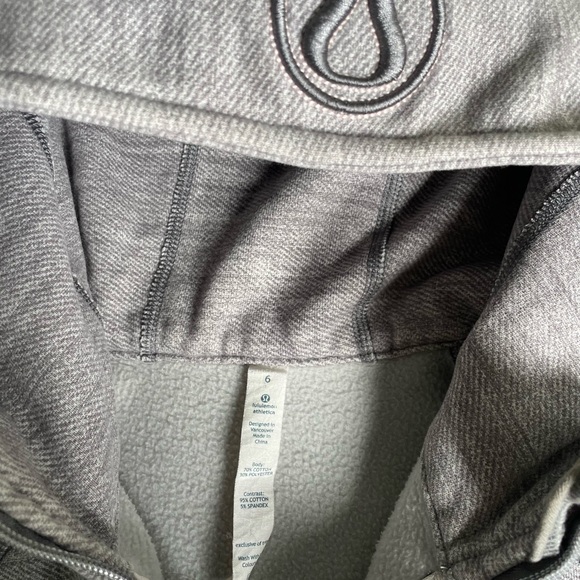 Lululemon zipper hoodie grey size 6 - Picture 2 of 3